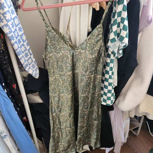 Zara Green Slip Dress - Picture 3 of 4
